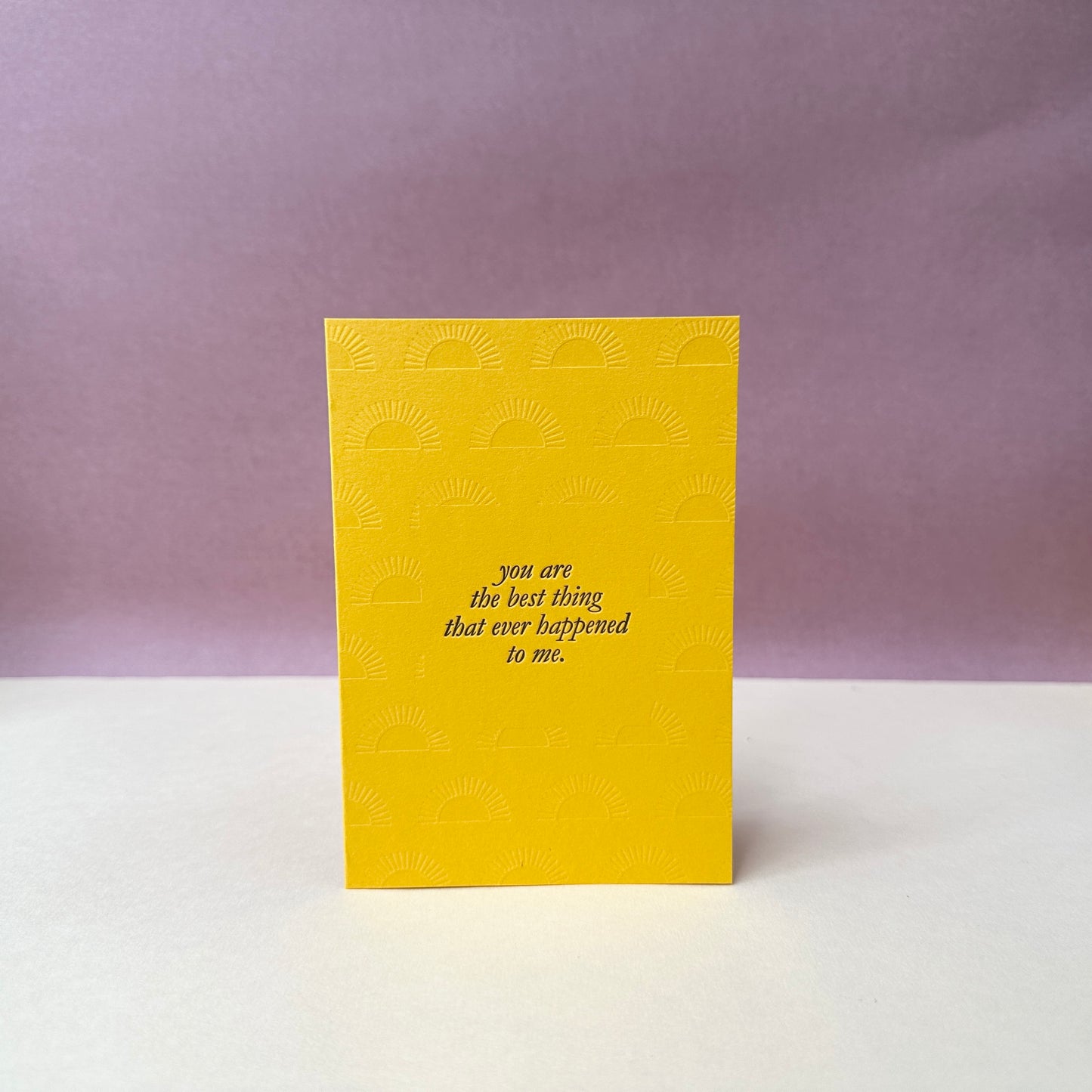 “You are the best” Letterpress Card