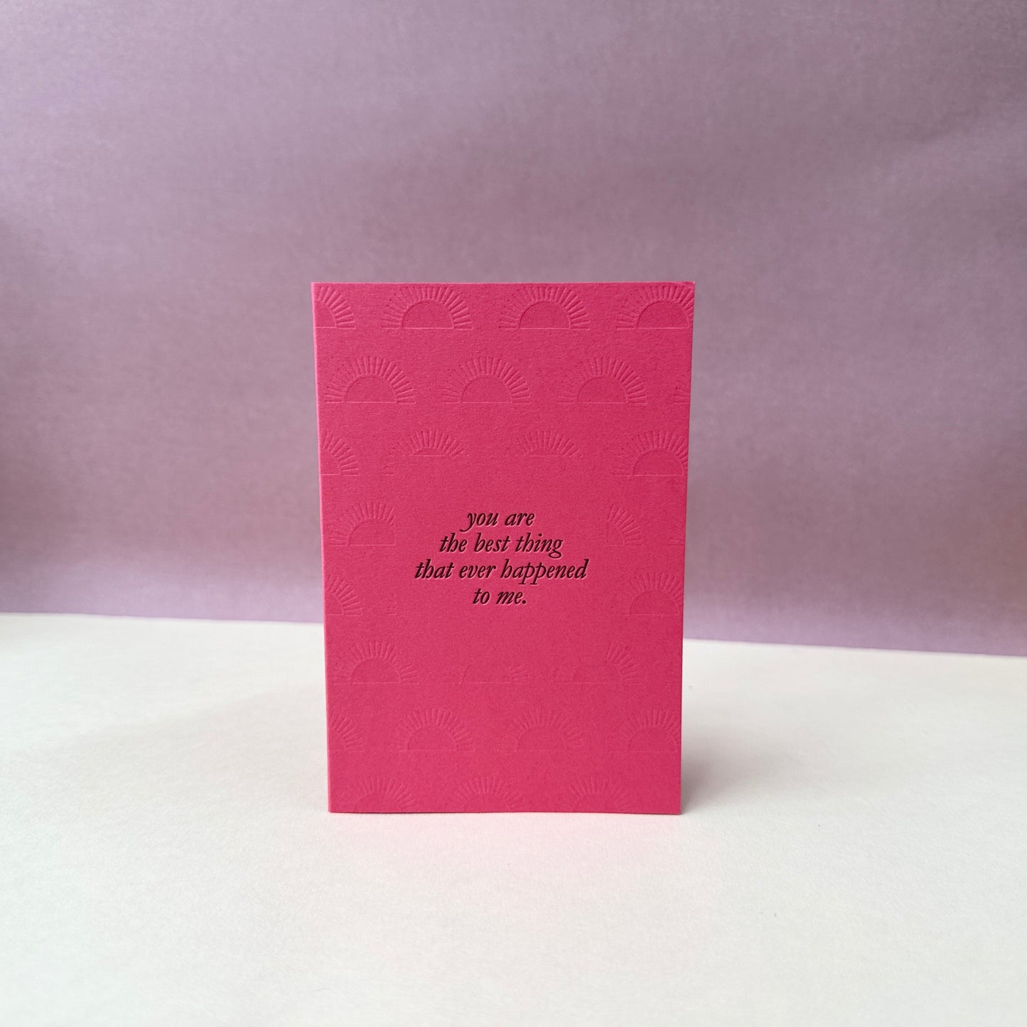 “You are the best” Letterpress Card
