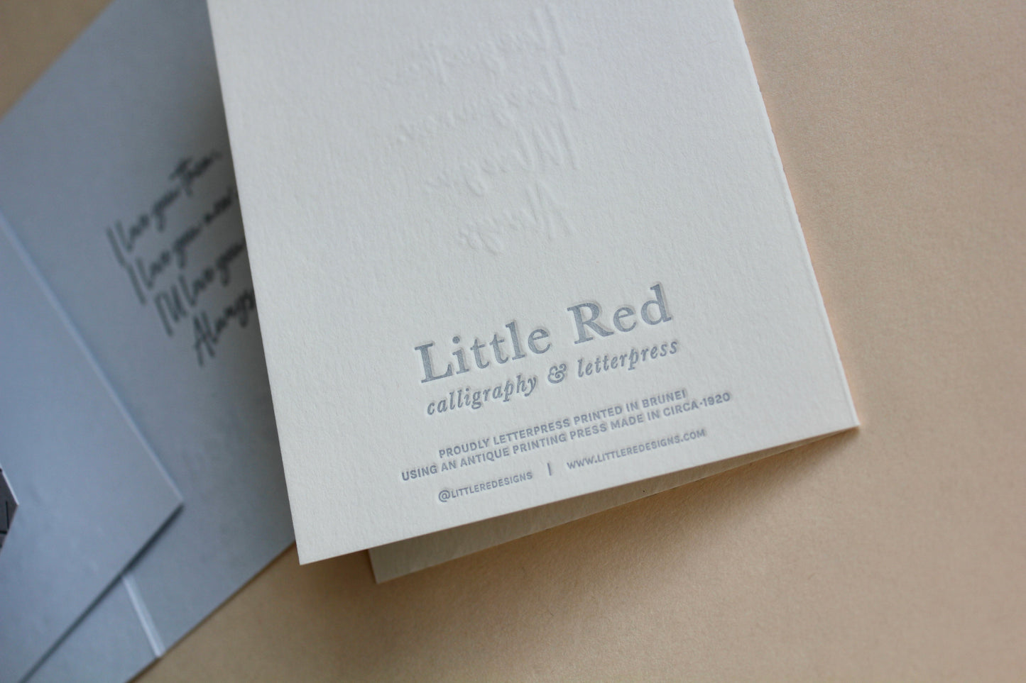 "Love you" Letterpress Card