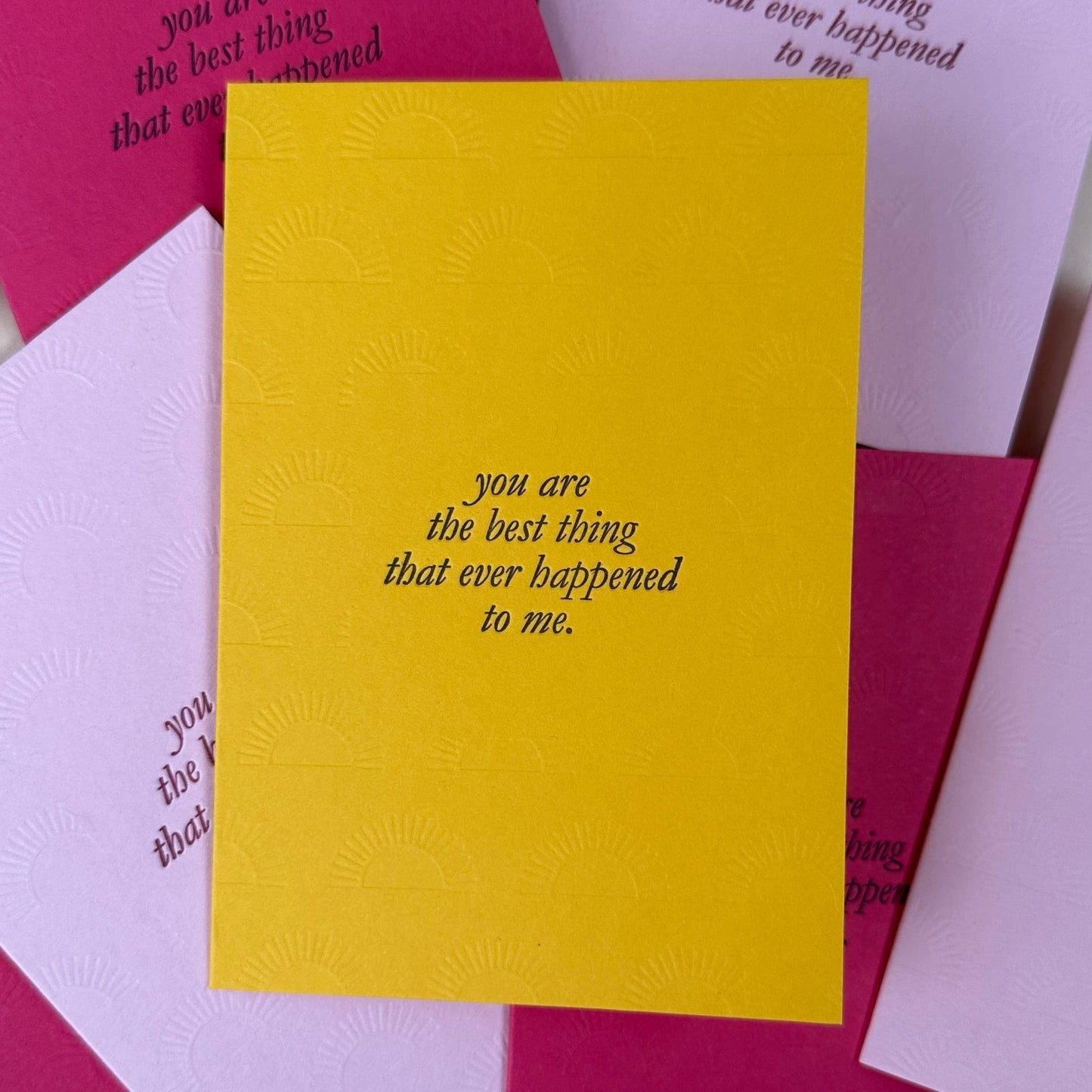 “You are the best” Letterpress Card