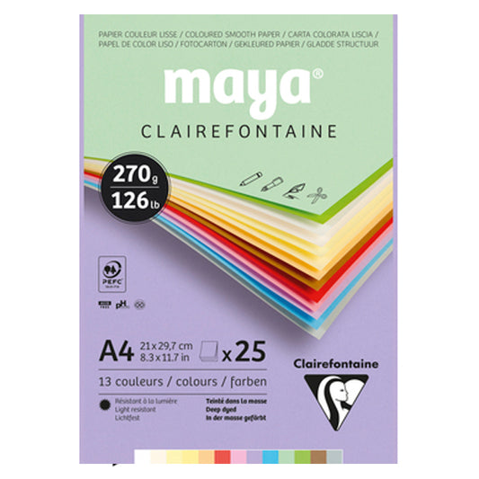 Clairefontaine Maya A4 270gsm Pastel Assortment Pad