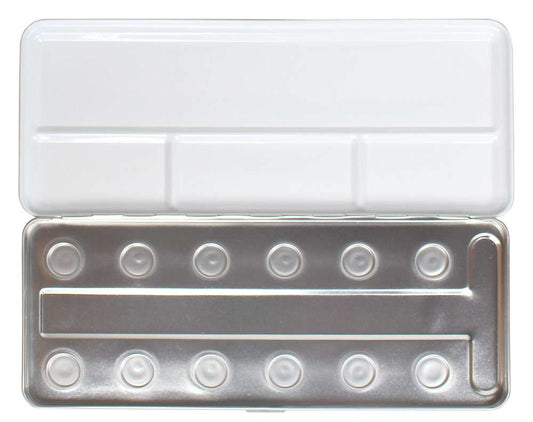 Empty Metal Watercolor Box for 12 colors
